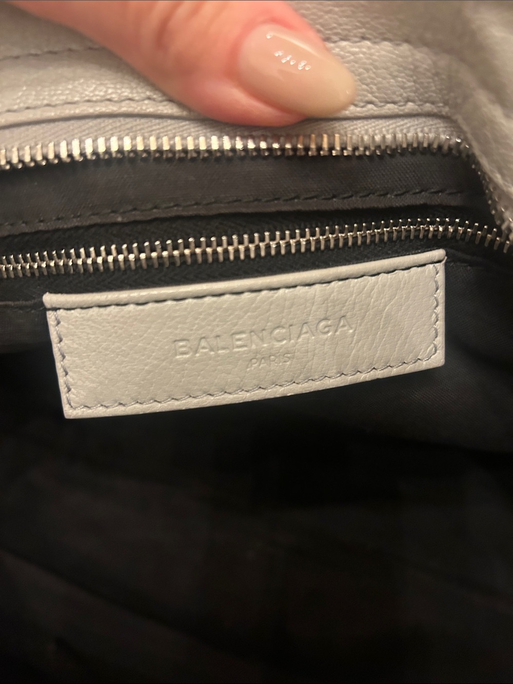 S/S 2015 (AW) Balenciaga City Bag Light Gray Leather Satchel Bag - Picture 8 of 9